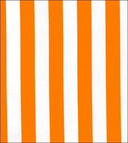 Stripe Orange Oilcloth Tablecloths with a Simple Hem