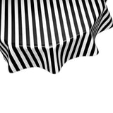 round stripe black oilcloth tablecloth