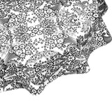 round toile black oilcloth tablecloth