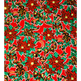 christmas ribbons and holly red oilcloth swatch