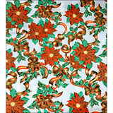 christmas ribbons and holly silver oilcloth swatch