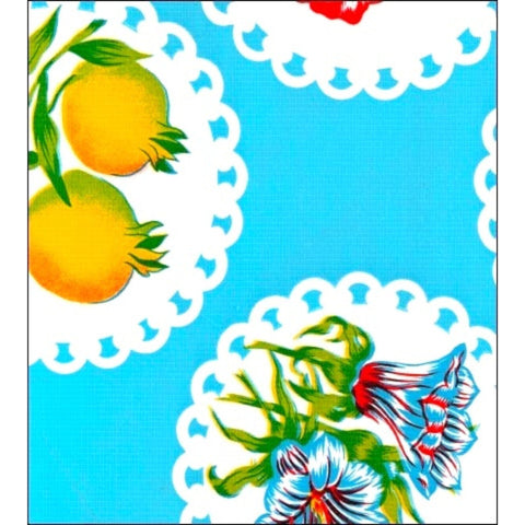 doily 2 light blue oilcloth swatch