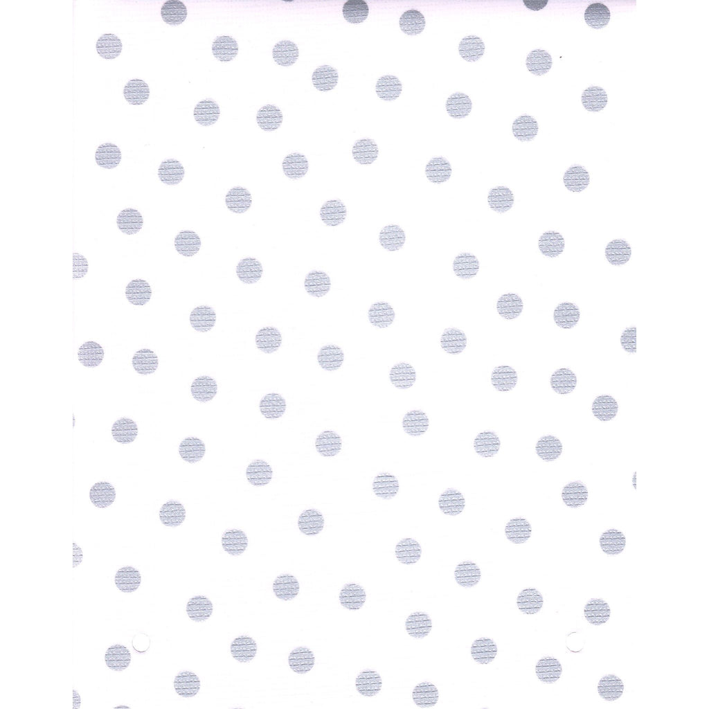 dot silver oilcloth swatch