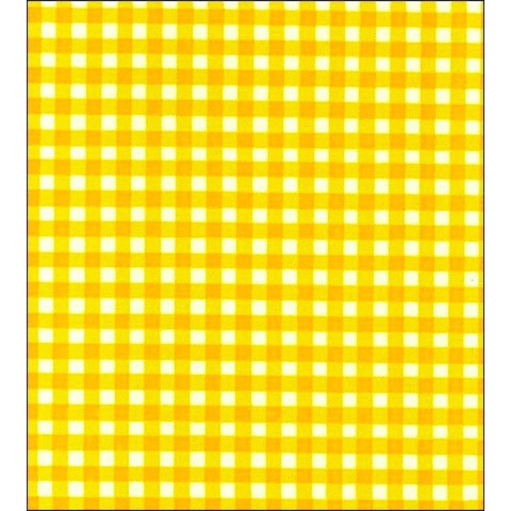 gingham yellow oilcloth swatch