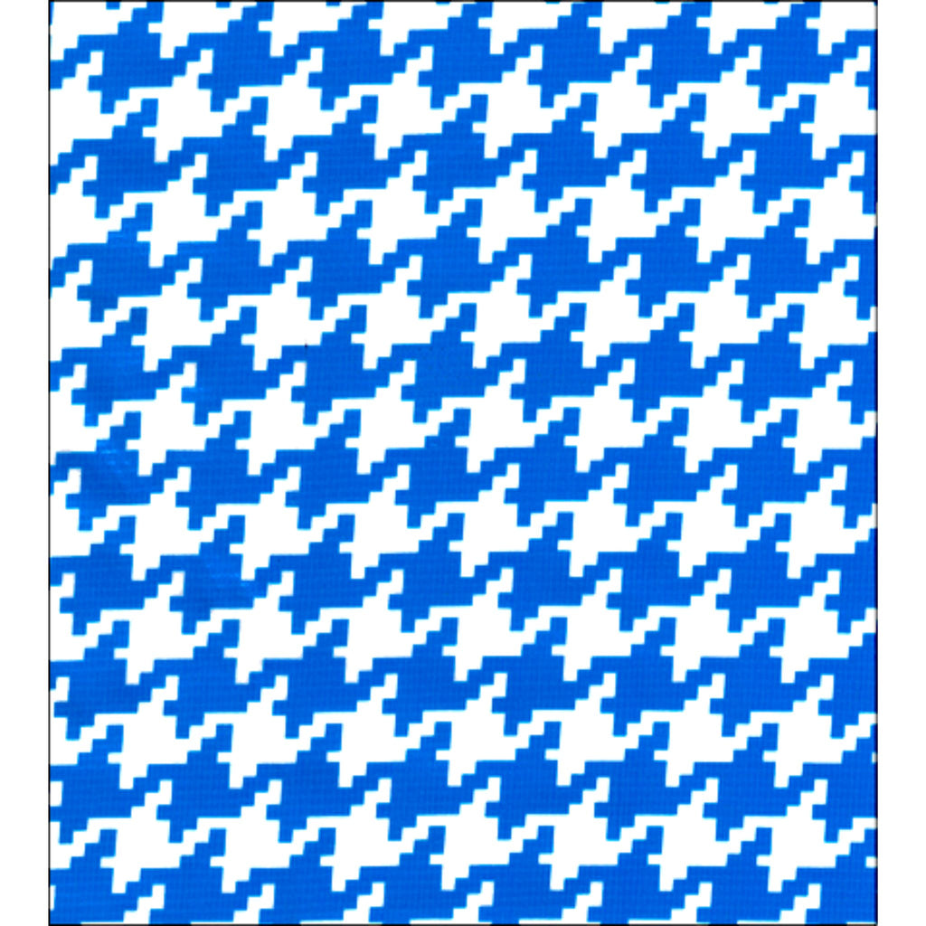 houndstooth blue oilcloth swatch