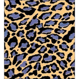 leopard blue oilcloth swatch