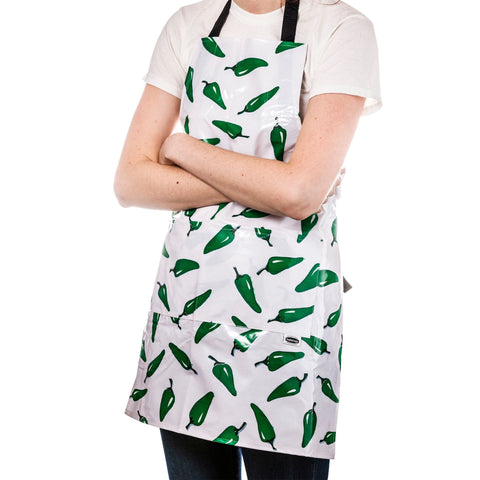 Jalapeños on White Oilcloth Aprons
