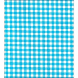 light blue gingham oilcloth swatch