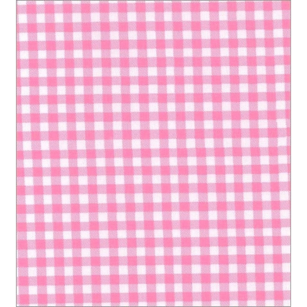 pink gingham oilcloth swatch