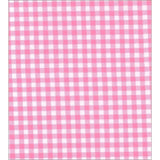 pink gingham oilcloth swatch