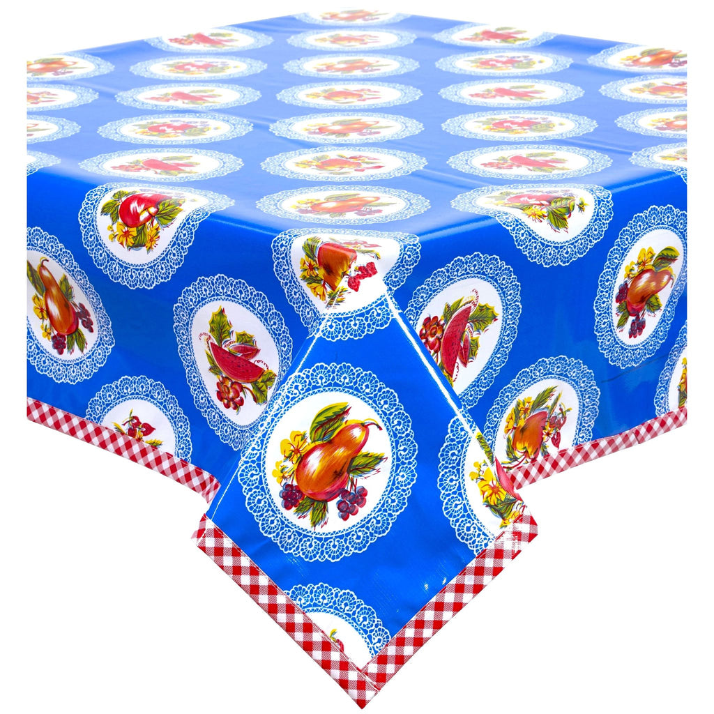 Doily Blue Oilcloth Tablecloths