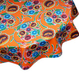 FreckledSage.com Bloom Orange round Tablecloth