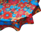 Round Oilcloth Tablecloth in Betty's Bunch Gold
