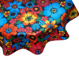 Betty's Bunch Black Round oilcloth tablecloth