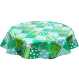 FreckledSage.com Round tablecloth Patchwork Green