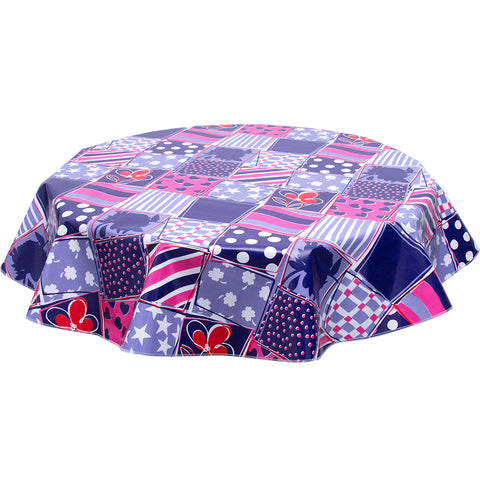 FreckledSage.com Patchwork Purple Tablecloth