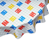 Freckledsage.com Forks and Spoons Green Grid Round Tablecloth