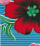 Freckled Sage Swatch Big Flowers & Stripes Light Blue