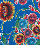 Freckled Sage Oilcloth Swatch Bloom Blue