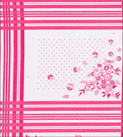 Freckled Sage Oilcloth Swatch Corn Flower Pink