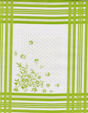 Freckled Sage Oilcloth Swatch Cornflower Lime