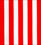 Freckled Sage Round Oilcloth Tablecloth Red Stripe