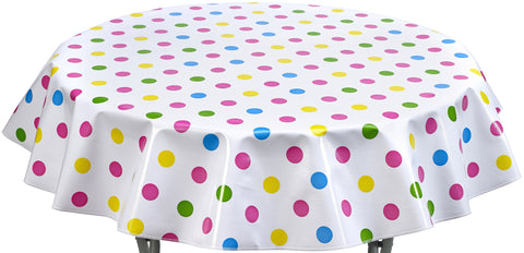 Freckled Sage Round Tablecloth Big Dot Pink