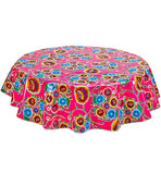 Freckled Sage Round Tablecloth Bloom Pink