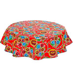 Freckled Sage Round Tablecloth Bloom Red