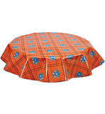 Freckled Sage Round Tablecloth Bouquet Orange