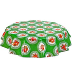 Freckled Sage Round Tablecloth Doily on Green