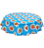 Freckled Sage Round Tablecloth Doily on Light blue