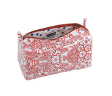 Freckled Sage Oilcloth Travel Bag Toile Red