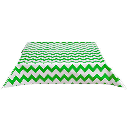 Freckled Sage Oilcloth Tablecloth Chevron Green