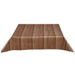 Freckled Sage Oilcloth Tablecloth Faux Bois Mahagony