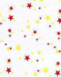 Yellow and Red Stars Oilcloth Tablecloth