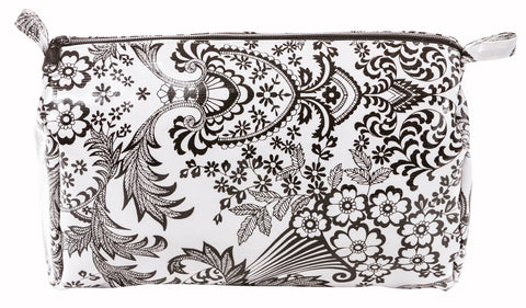 Freckled Sage Oilcloth Travel Bag Black Toile