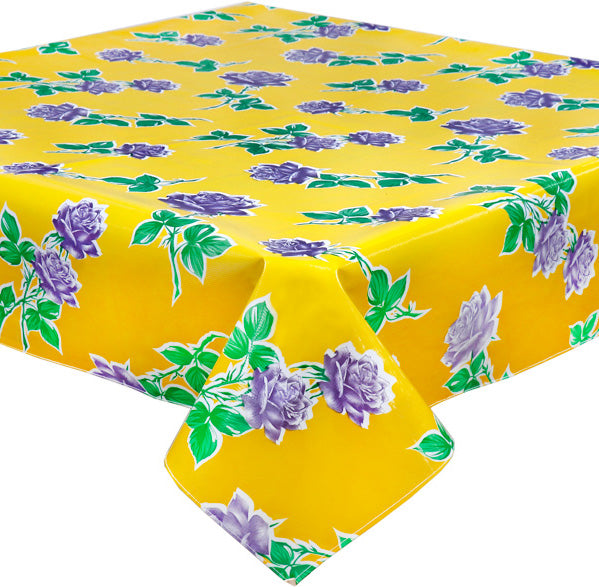 Freckled Sage Vintage Rose Yellow Tablecloth