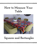 Custom Rectangular Tablecloth Wider than 48" & up to 120" Long
