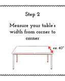 Custom Rectangular Tablecloth Wider than 48" & up to 120" Long