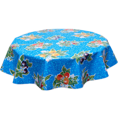 Slightly Imperfect Plum Blue Oilcloth Tablecloths