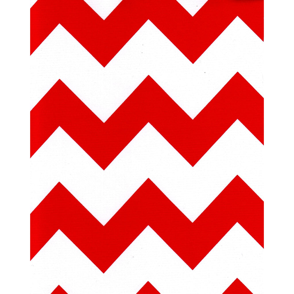 chevron red oilcloth swatch