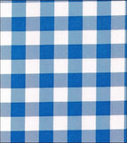 38 x 38 Large Gingham Blue Oilcloth Tablecloths