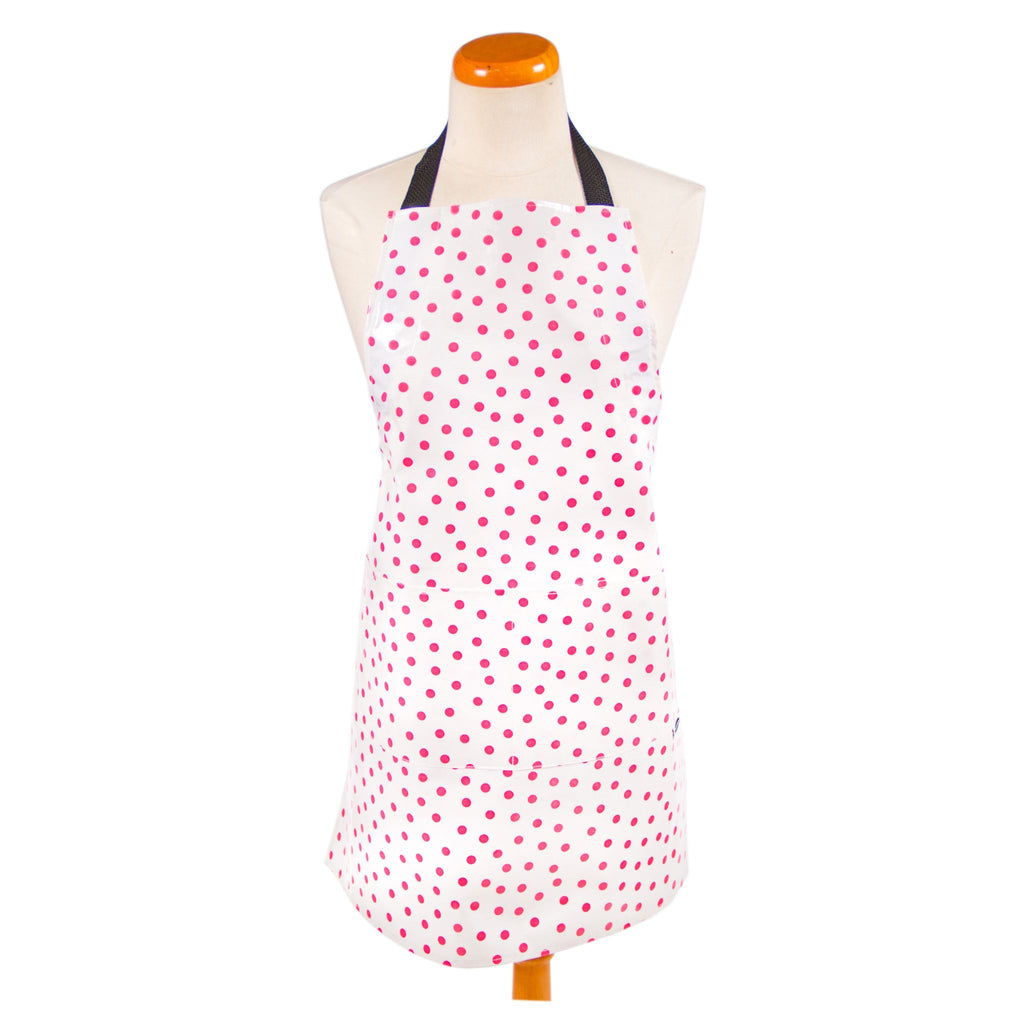 Pink Dot Oilcloth Aprons