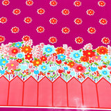 backyard fuchsia oilcloth swatch