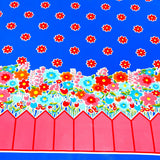 backyard blue oilcloth swatch