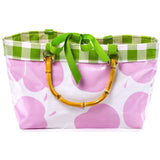 freckled sage mod apple pink bamboo handbag