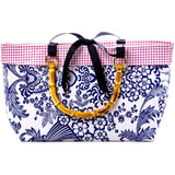 Oilcloth Handbags with Bamboo Handles