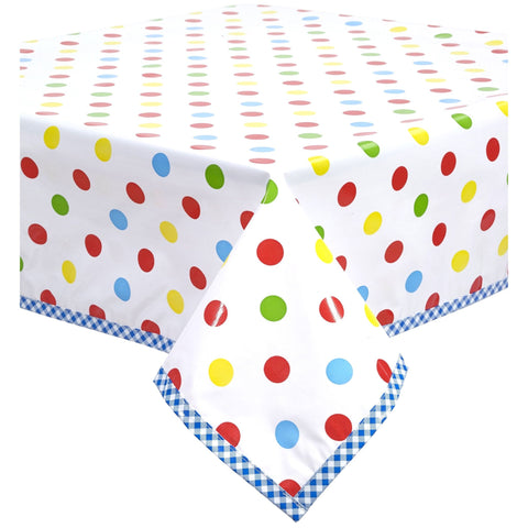 Big Dot Red Oilcloth Tablecloths