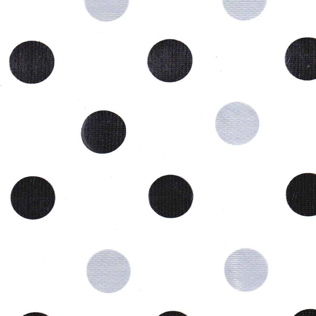freckled sage big dot black and silver oilcloth swatch